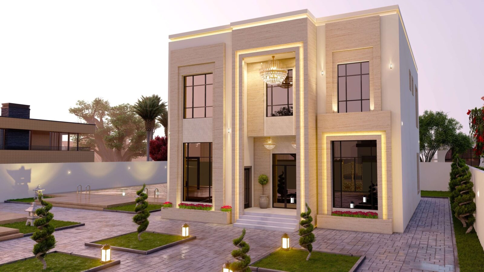 G+1 Villa with boundry